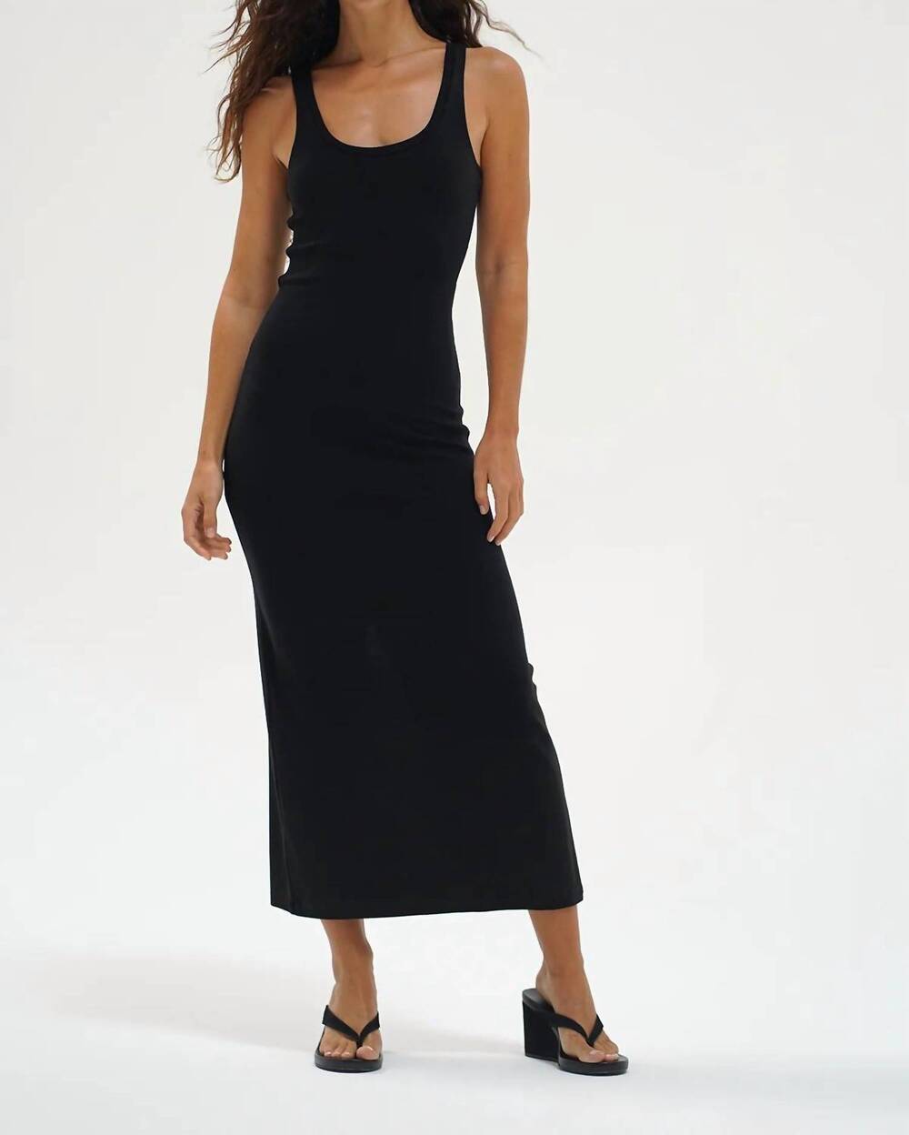 NEW LNA women's wade tank dress in black